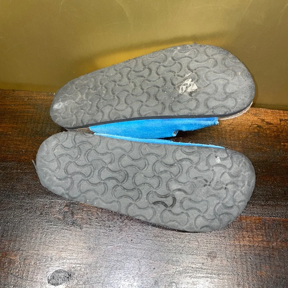 Kids Step Align Podiatrist design‎ Orthopedic Slip On Buckle Tan blue Sandals 2